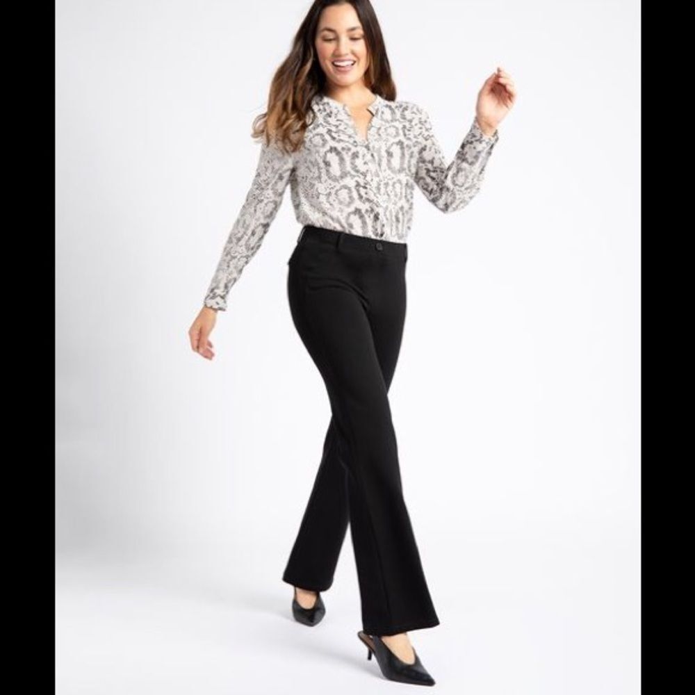 Betabrand classic black dress yoga pants large p LP